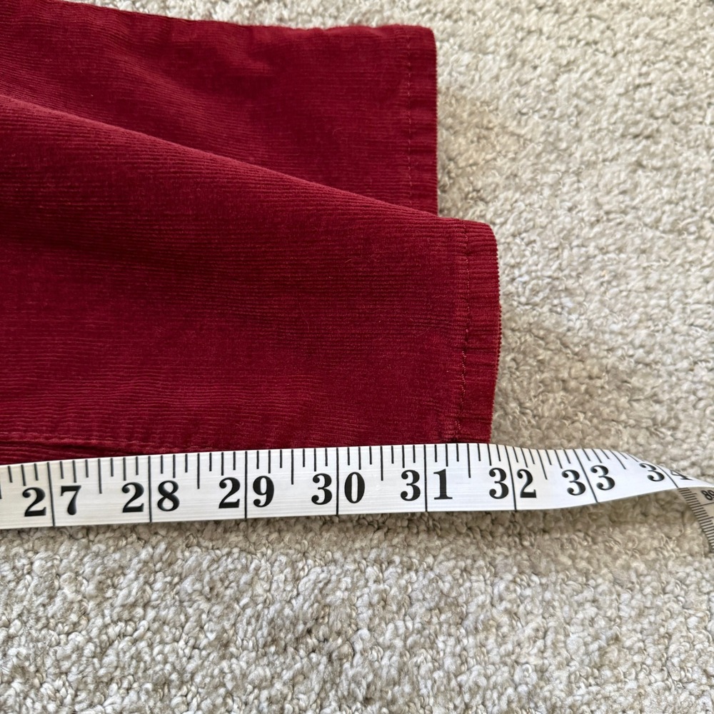 Levis 725 High Rise Bootcut Corduroy Pants Burgundy Red W26 L32 Retro Flare Boho - Picture 6 of 10